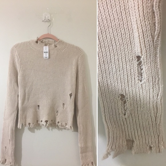 New! LF destroyed sweater NWT - Picture 2 of 3